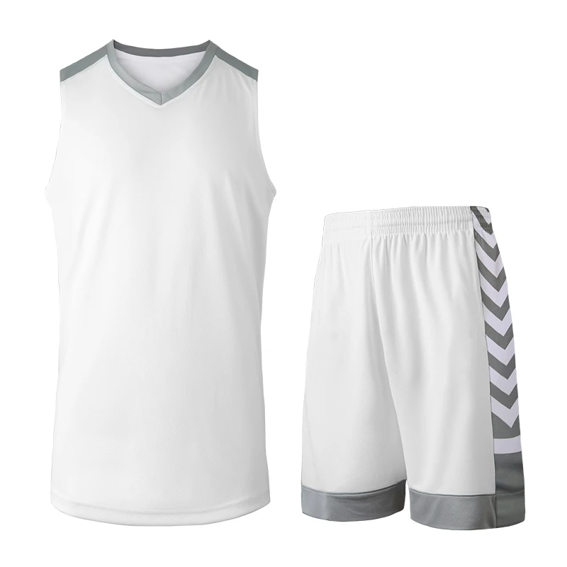 DIY Баскетбол трикотаж комплекты adlut пустой студент Баскетбол training униформ Мужчины Женщины карманы Баскетбол Майки Индивидуальные - Цвет: 7032 white