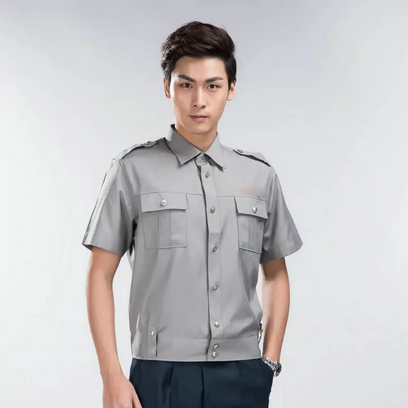 New style summer unisex gray protective clothing short sleeve working clothing breathable 