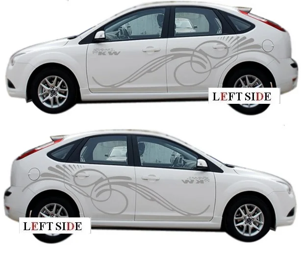 LEFT SIDE Car Stickers Stripe Car Styling Cover Protection Film Car