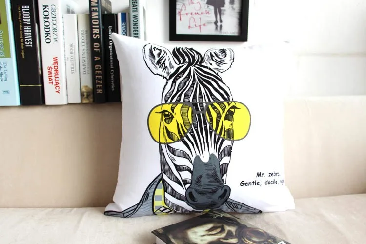 Черно-белая зебра, домашняя мебель, креативный подарок, диван, подушка для автомобиля, мягкая приталенная подушка