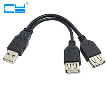 

USB Um Macho para 2 port Dual USB 2.0 A Femea Splitter Y Cabo De Dados De Energia Extra para Computador Notebook