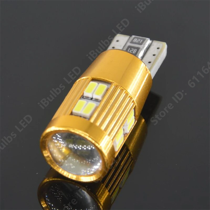 100 шт. T10 W5W 22leds 194 501 без электрода 3014 SMD авто Внутреннее освещение Canbus ОШИБОК габаритные фары DC 12 В