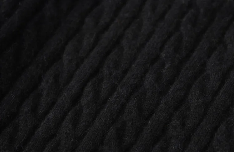 Кашемировый свитер с высоким воротником на молнии, Вязаный Мужской умный Повседневный толстый прямой пуловер, черный свитер, 3 цвета, S-2XL