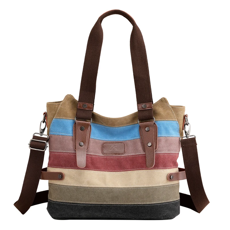 Fashion Canvas Handbag Brand Women Handbags Patchwork Casual Women Shoulder Bag Female Messenger ...