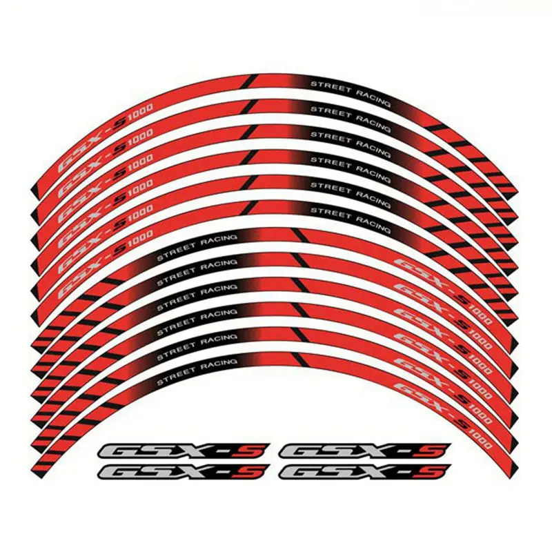 

Motorcycle Parts Thick Edge Outer Rim Sticker Stripe Wheel Decals For SUZUKI GSXS1000 GSXS 1000