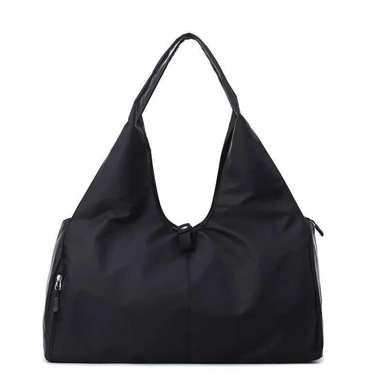 Scione дорожные сумки женские водонепроницаемые спортивные фитнес сумка на плечо органайзер для обуви Мужские Простые однотонные большие тренировочные сумки - Цвет: Black