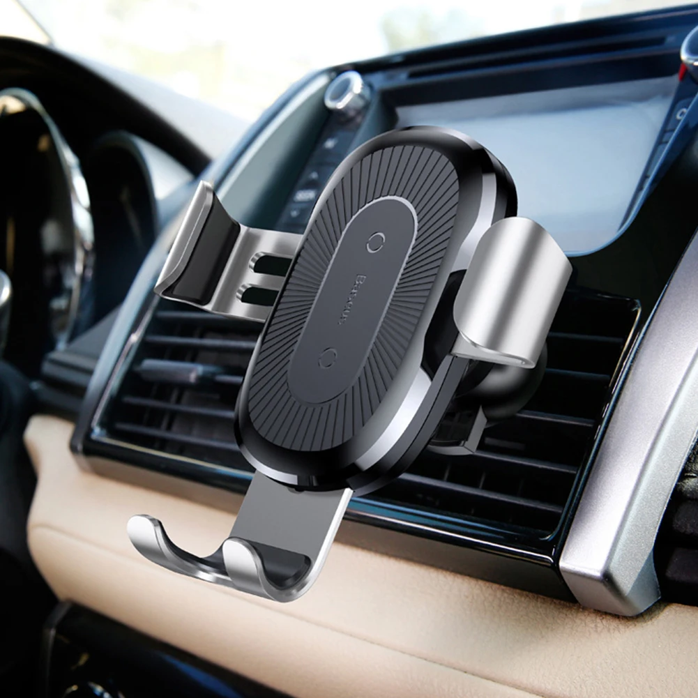 

Data Cable PC Car Charger Air Outlet Durable Automatic Clamping Phone Holder Clip Wireless Mount Gravity Fast Safe Stable