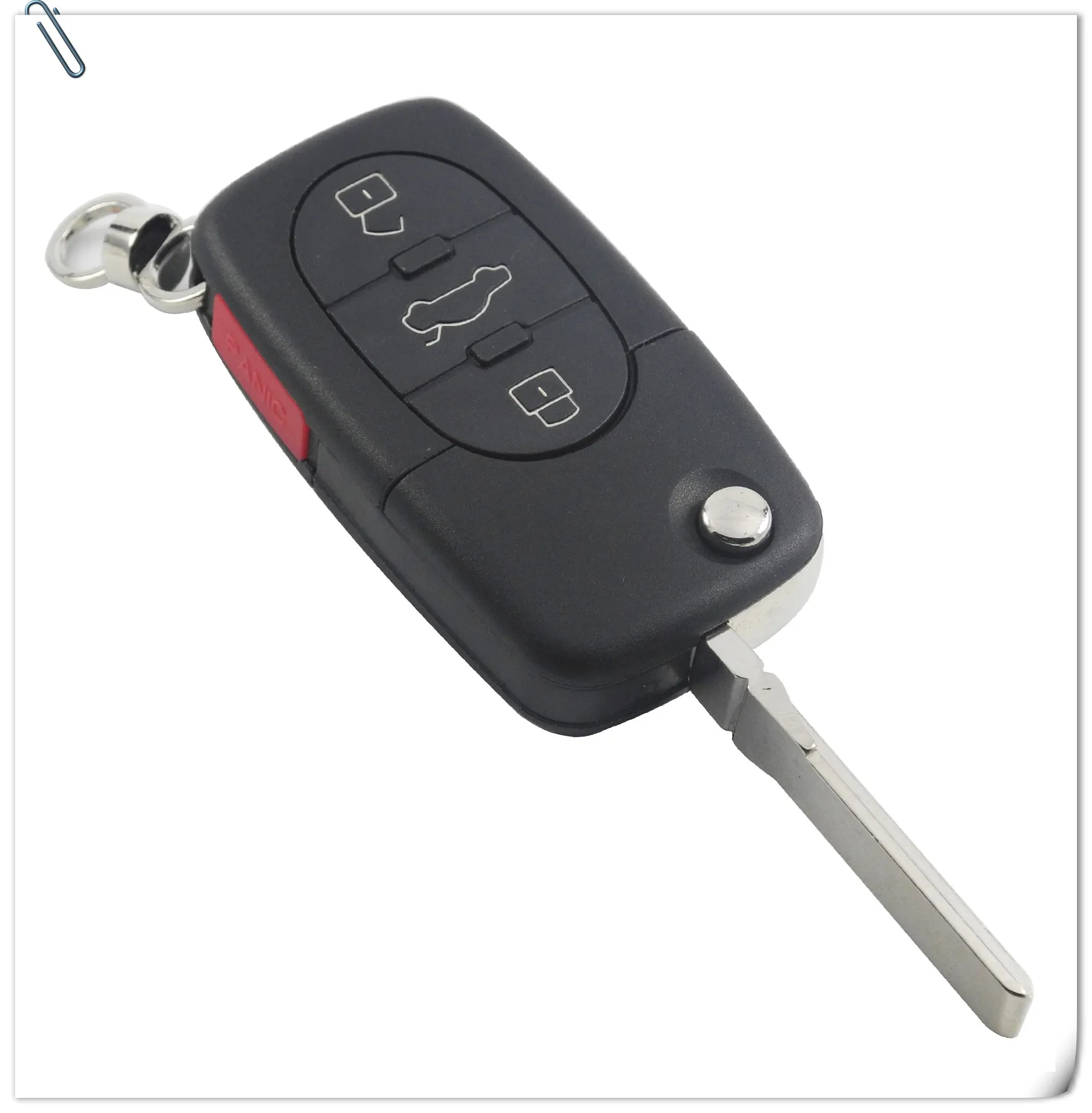 Keyforkess sostituisci pulsanti 2/3/4 Flip Car Key Case Shell Fob per Audi TT A2 A3 A4 A6 A8 TT Quattro lama CR1620/CR2032 supporto - HTB1X3QCbBCw3KVjSZFuq6AAOpXab