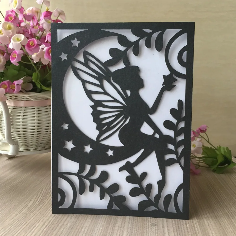 100pcs Delicate Laser Cut Invitations Card Wedding Bridal Shower Celebration Birthday Party Supplies | Дом и сад