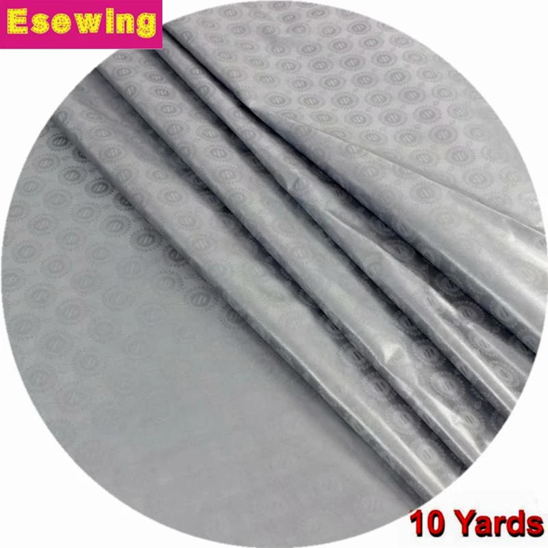 

Gray High grade Nigerian jacquard lace african bazin riche lace fabric elegant style getzner lace fabric 10yards/piece for dress