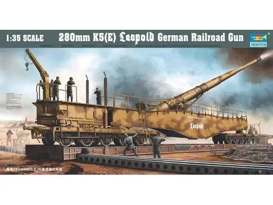 Trumpeter 1/35 Масштаб Модель 00207 K5 (E) Leopold 280 мм пистолет поезда | Игрушки и хобби