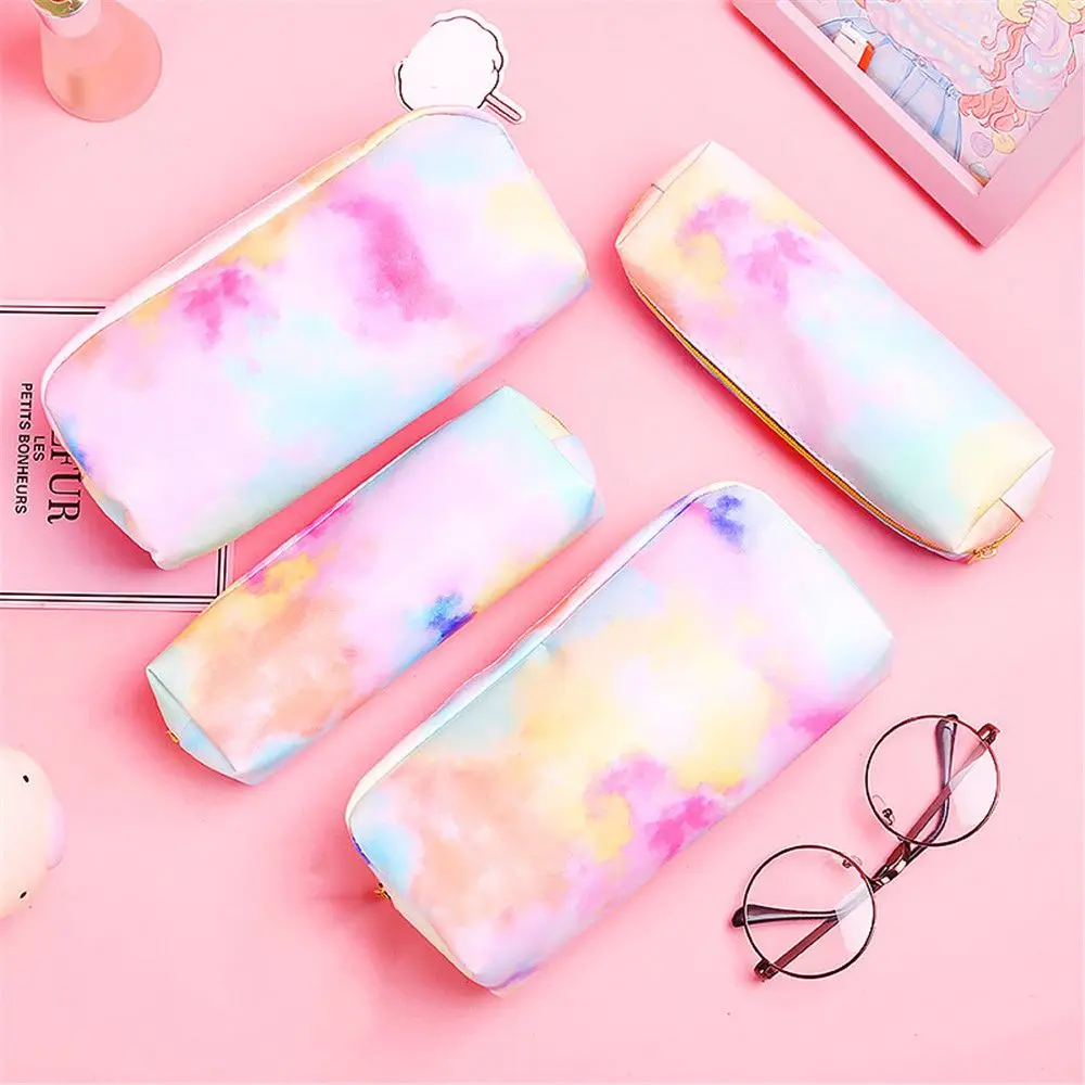 1 шт. цветная розовая сумка для ручки портативная косметичка Kawaii канцелярские