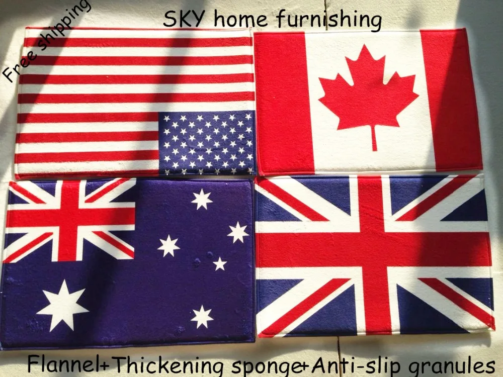 Free Shipping American flag carpet British flag mat Canada Germany Australia France England fleece door mat non slip|flag mats|door matflag carpet - AliExpress