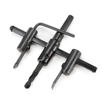 

30-120MM Adjustable Circle Cutter Aircraft Type Opener Alloy Blade Woodworking Bit Reaming Drill Gypsum Board Lamp Drill Bit