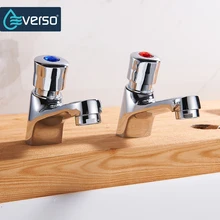 EVERSO 2Pecs/Set Deck Mounted Brass Basin Faucet Bathroom Faucet Vanity Vessel Sinks Mixer Tap Torneira