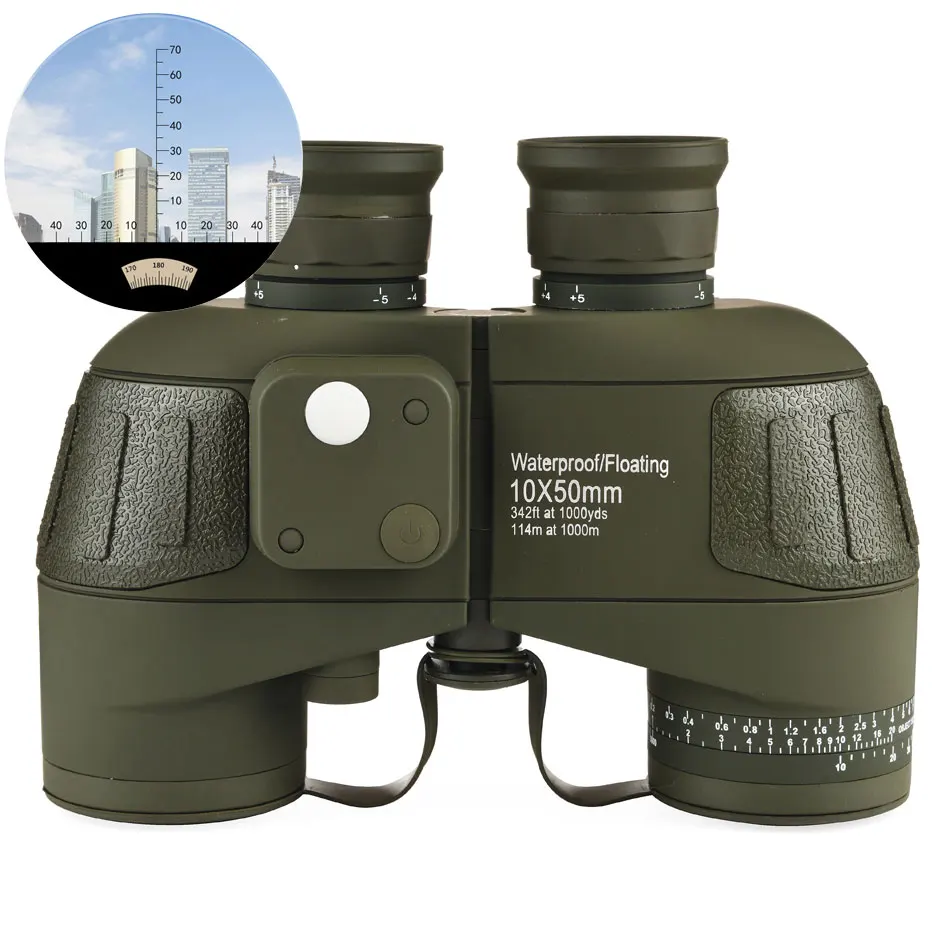 

Binoculars 10x50 Professional Marine Waterproof Digital Compass in Hunting Telescope High power Lll night vision dropshipping