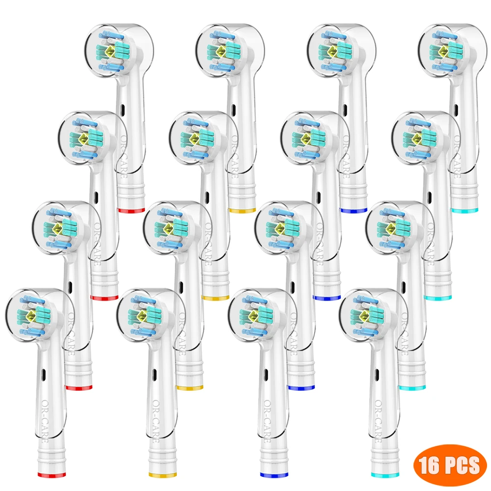 

16 PCS 3D PRO WhiteToothbrush Heads for Oral b Braun Toothbrush Heads with Toothbrush Head Cover Fits Oral-B Electric Toothbrush