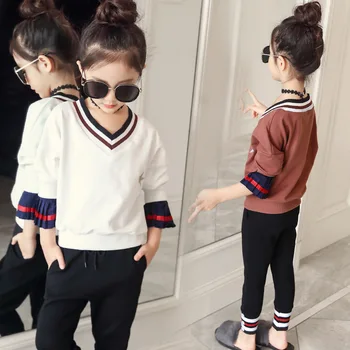 

Kids clothes 2019 girls clothing sets 4-13 girl outfits 2 pcs sport sets toddler girls spring clothing set top girl clothes