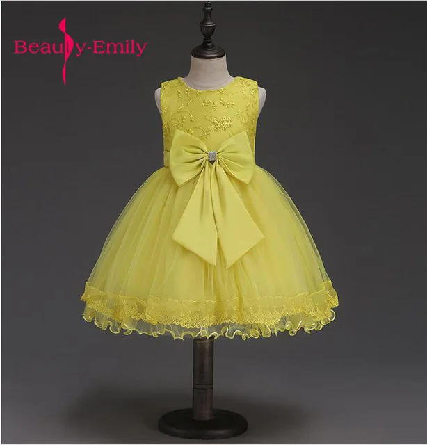 Spring Light Yellow Dress For S Stage Lovely Liques Flower Spring Light Yellow Dress For S Stage Lovely Liques Flower Dresses Kids Evening Gowns