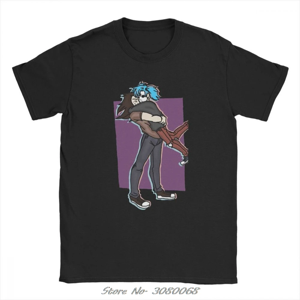 

Fashion Sally Face X Larry T-shirt Men Cotton T Shirt Sal Fisher Mask Larry Johnson Game Short Sleeve Tee Shirt Streetwear