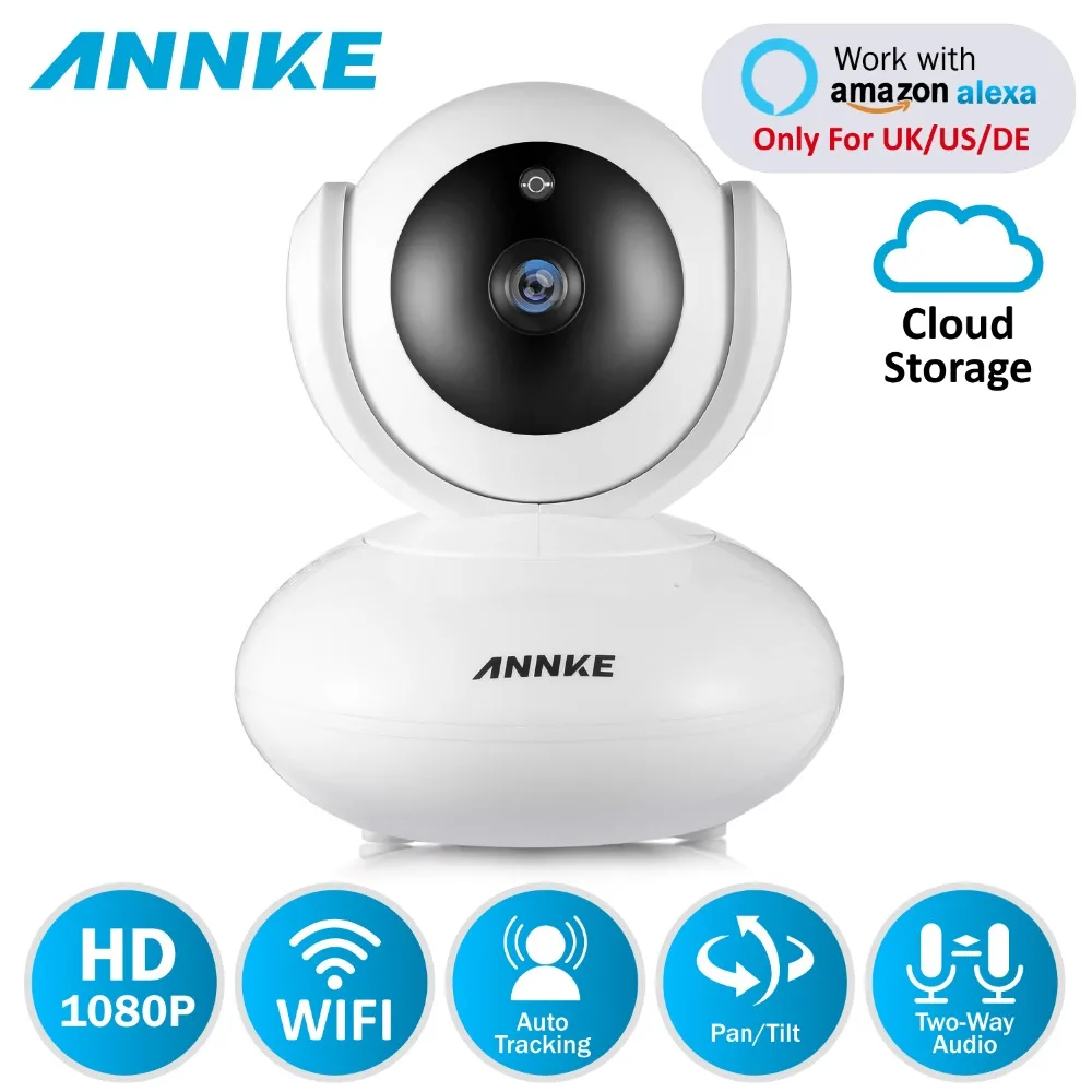 ANNKE 1080P PTZ домашняя IP камера безопасности Беспроводная Смарт ИК WiFi Аудио запись