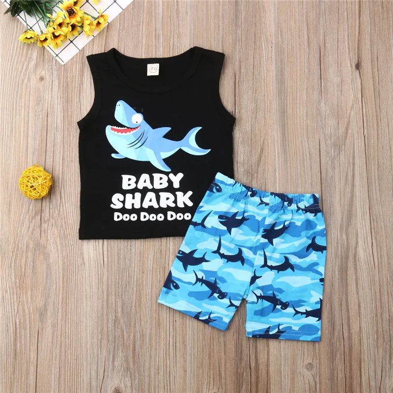 Одежда для маленьких мальчиков комплект одежды для малышей, летняя одежда футболка унисекс для мальчиков и девочек топы+ короткие пляжные шорты комплект из 2 предметов