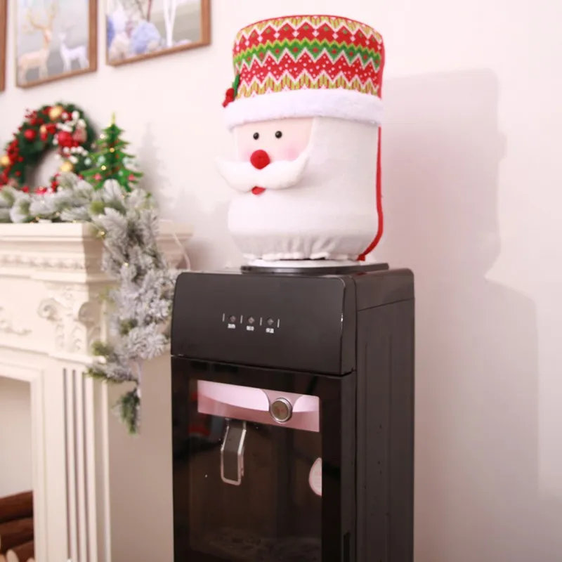 Ведро для питья мультфильм снеговик пылезащитный чехол Рождественское украшение поставки компании дозатор воды крышка блока цилиндров макет дома