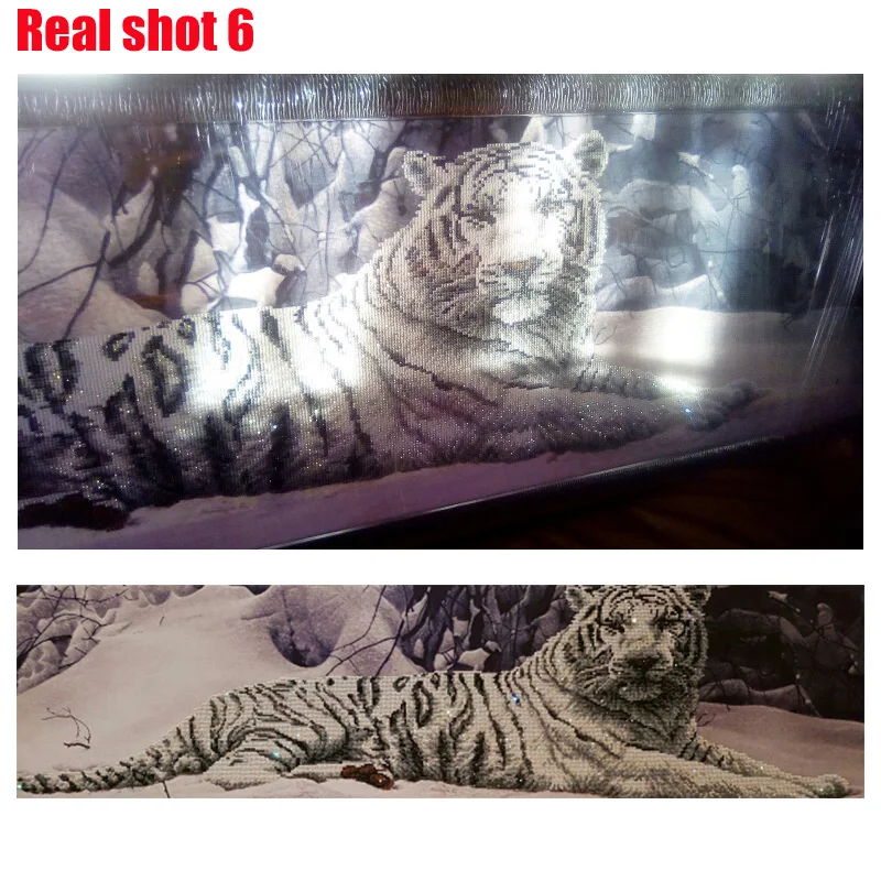 Алмазная вышивка 5D Diy Алмазная вышивка крестиком белый тигр круглая Алмазная мозаика животные Домашние картины хобби ремесла