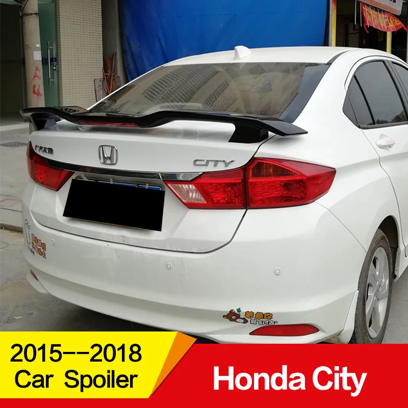 Использовать для Honda city спойлер- года ABS Материал заднее крыло автомобиля с цветным украшением специальный аксессуар для автомобиля refitt