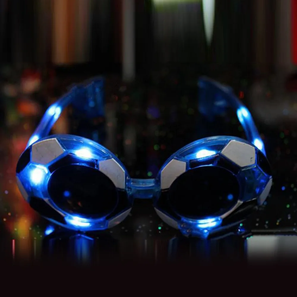 

Fashion Football LED Light-Up Eye Glasses World Cup Fans Flashing Glasses Eyewear Glowing Glasses