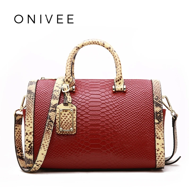 www.bagsaleusa.com/louis-vuitton/ : Buy ONIVEE 2018 Fashion Boston Snake Skin Pattern Women&#39;s Tote Leather Clutch ...