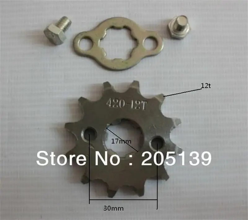 

NEW 12 t tooth 17MM FRONT ENGINES sprocket FOR 420 CHAIN motorcycle MOTO PIT dirt ATV parts bike