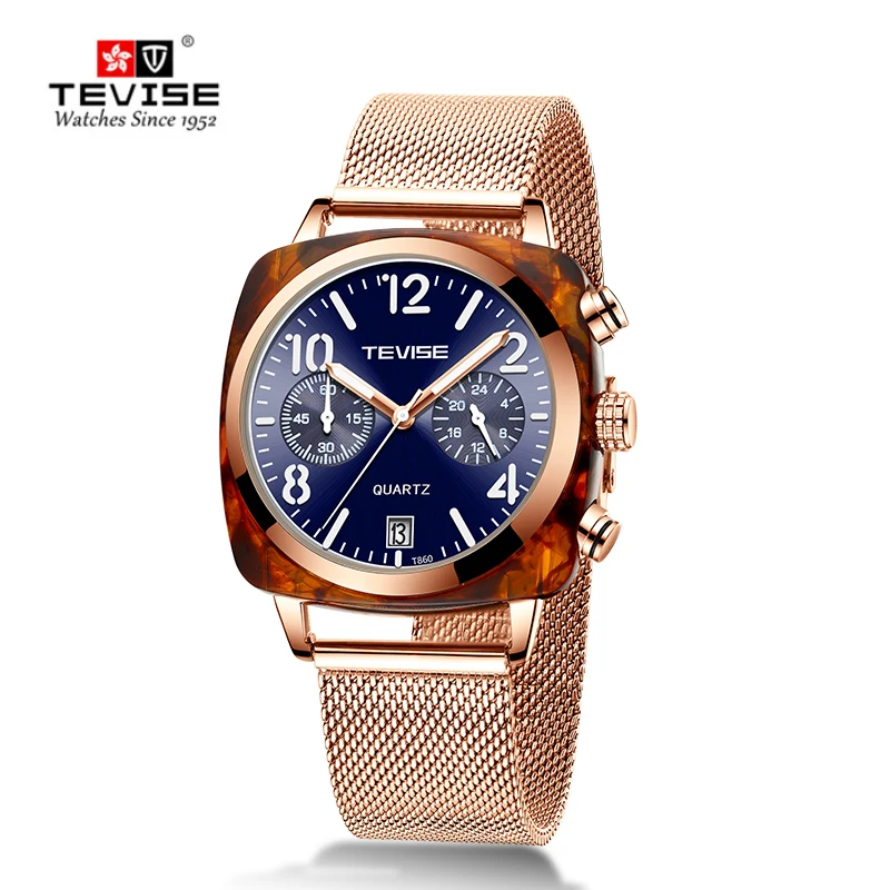 TEVISE, модные спортивные повседневные мужские часы, Лидирующий бренд, водонепроницаемые автоматические механические роскошные часы Relogio Masculino tourbillon