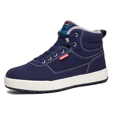 Winter Sneakers Running Shoes for Men 2018 Lace Up Warm Leather Men Snow Boots with Plush Outdoor Sports Shoes for Male Winter Sneakers Running Shoes for Men 2018 Lace Up Warm Leather Men Snow Boots with Plush Outdoor Sports Shoes for Male