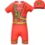 Детский купальник один шт. шляпа+ шорты с рисунками Ninja Ninjago костюмы для девочек Карнавальная одежда Купальные костюмы для 3-9 лет мальчики - Цвет: red