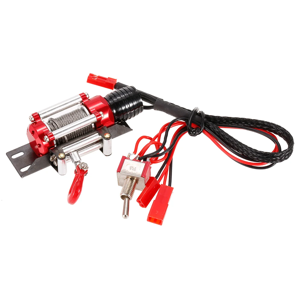 Metal Steel Wired Automatic Simulated Winch with Remote Controller for 110 CC01 Axial SCX10 RC4WD D90 RC Rock Crawler Car (8)