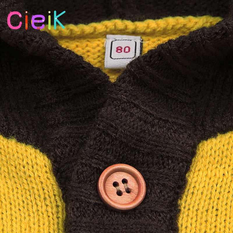 CieiK Boys Knitted Sweaters Cardigans Baby Infant Cartoon Coat Newborn Jacket 2018 Spring Toddler Girls Outwear Hood Button Up (18)