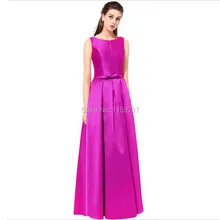 Simple Thick Satin Sleeveless Floor length Long font b Evening b font font b Dress b