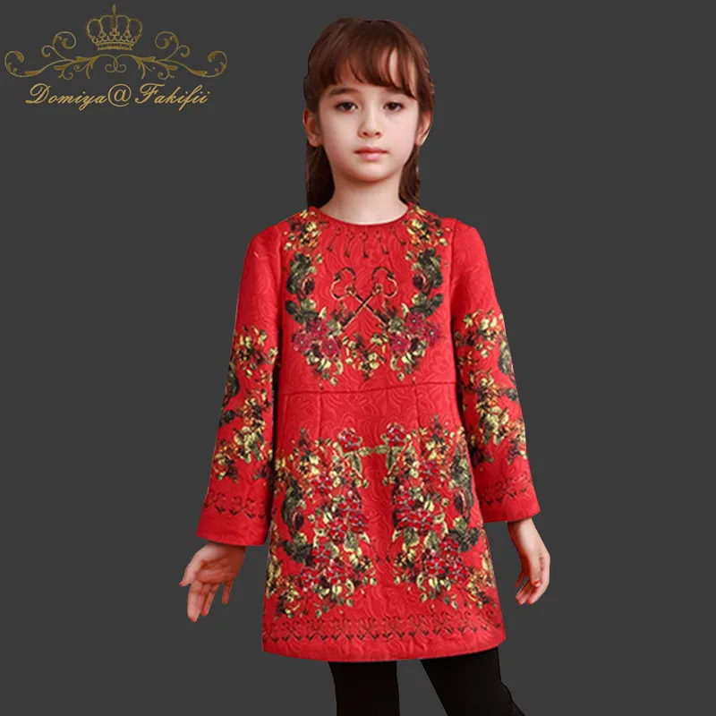

2018 Brand Autmn Winter Long Sleeve Flora Fairy Party Crystal Dresses For Baby Girl Children Costume Robe Princesse Enfant Fille