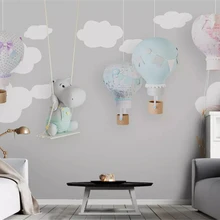 Beibehang скандинавские минималистичные ручная роспись классические трехмерные обои животные воздушный шар Детская комната фон обои