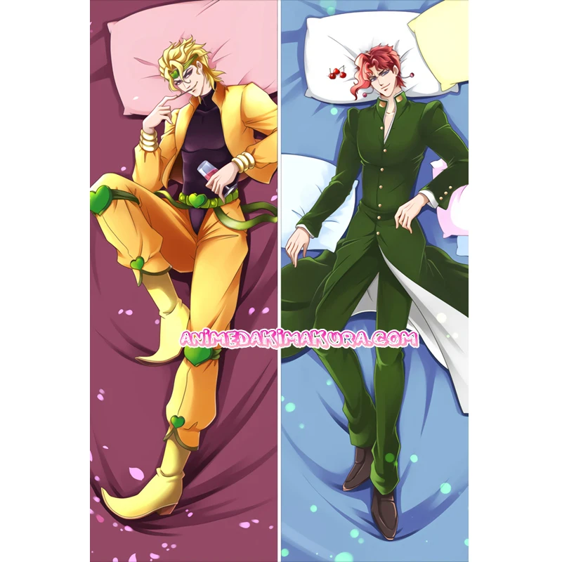 jojos-bizarre-adventure-noriaki-kakyoin-dio-brando-body-pillow-case-yc0379