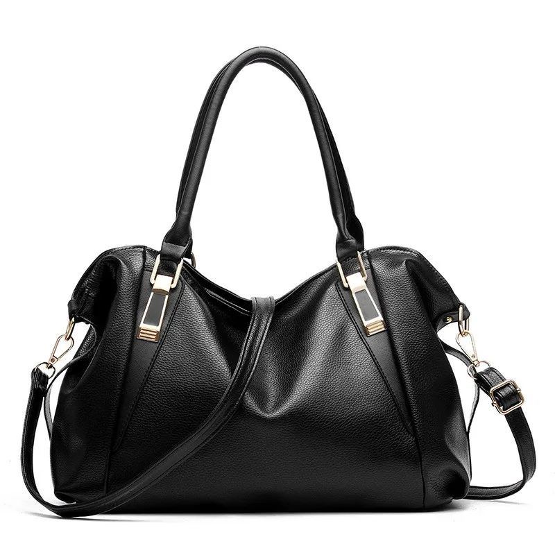 BARHEE Large Capacity Women Handbag Soft PU Leather Shoulder Bag Bolsas Fashion Solid Tote Bags ...