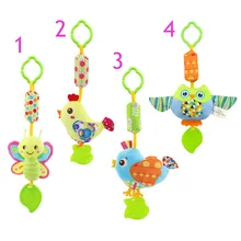 Infant Wind Chimes Plush Toys Hanging Newborn Crib Car Lathe Butterfly/Bird/Chicks/Owl Animal Baby Bed Rattles Bell Toy