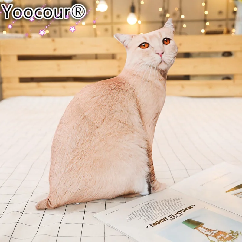 50/70 см 3D моделирование Плюшевый игровой комплекс для кошек и тигровые подушки мягкие Подушка с изображением животных Диван Декор Мультяшные плюшевые игрушки для Для детей подарок
