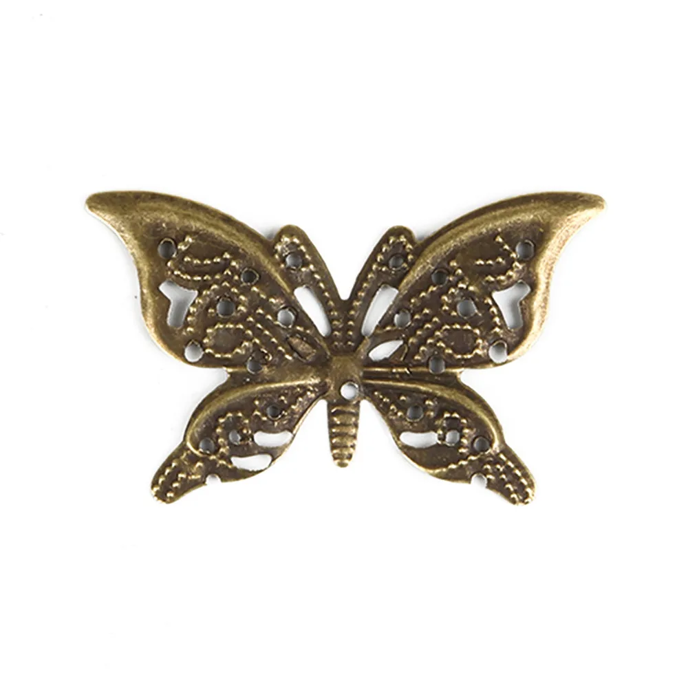 10 Schmetterlinge filigran Vintage Bronze