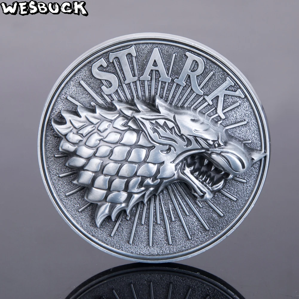 

Cool Stark Film Game of Thrones Buckles WesBuck Brand Metal Belt Buckles Vantage for Man Women Western Buckles Marvel Buckle