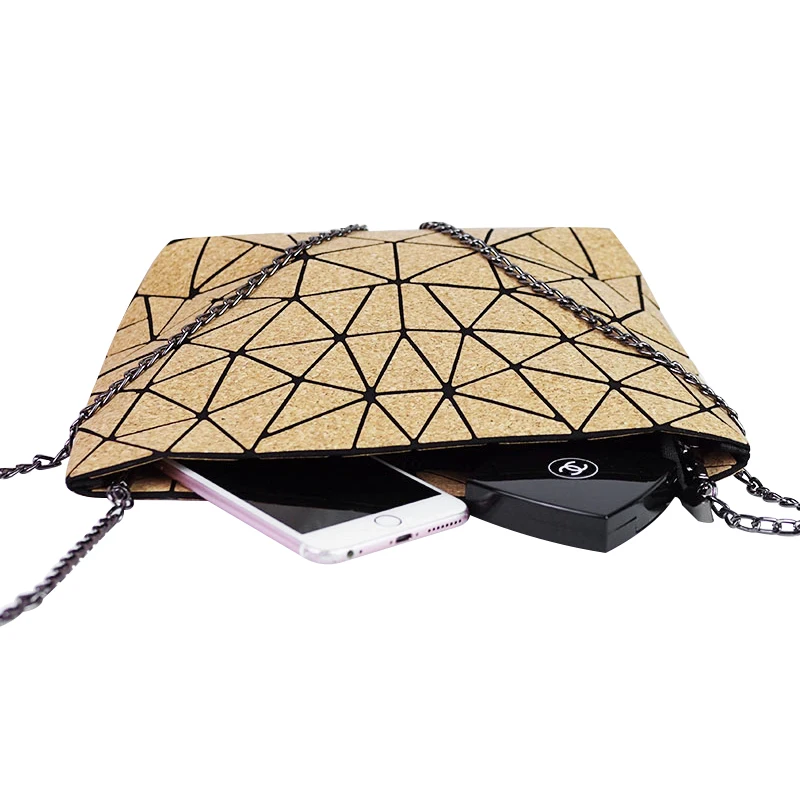 KAOGE Vegan Natural cork chain bag for women 2019 Handbag female luxury hand bags shoulder crossbody bags for women designer bao