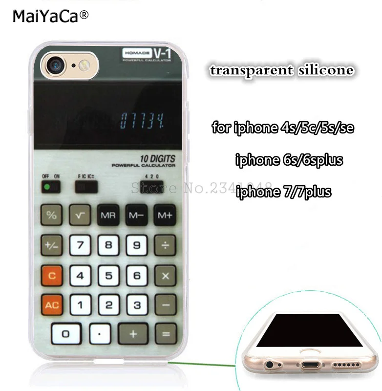 الرجعية حاسبة القديم شفافة سيليكون جراب هاتف ل iphone 5s se 6s 6 زائد 6 splus 7 7 زائد 8 8 زائد X XR XS ماكس غطاء حالة