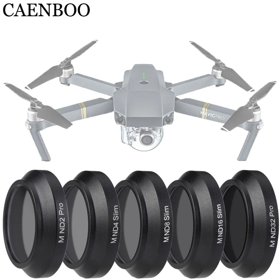 CAENBOO для DJI Mavic Pro профессиональный Платиновый фильтр нейтральной плотности объектива ND2 4 ND8 ND16 ND32 фильтры для камеры аксессуары для Дронов