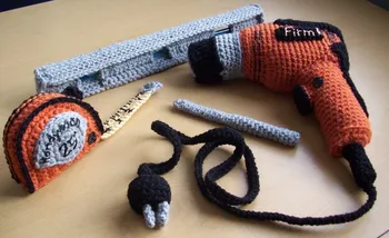 

Carpenter's Tools crochet tool toy doll rattles